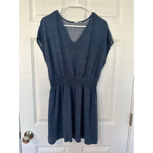 Women's GAP Blue White Polka Dot Short Sleeve Mini Dress